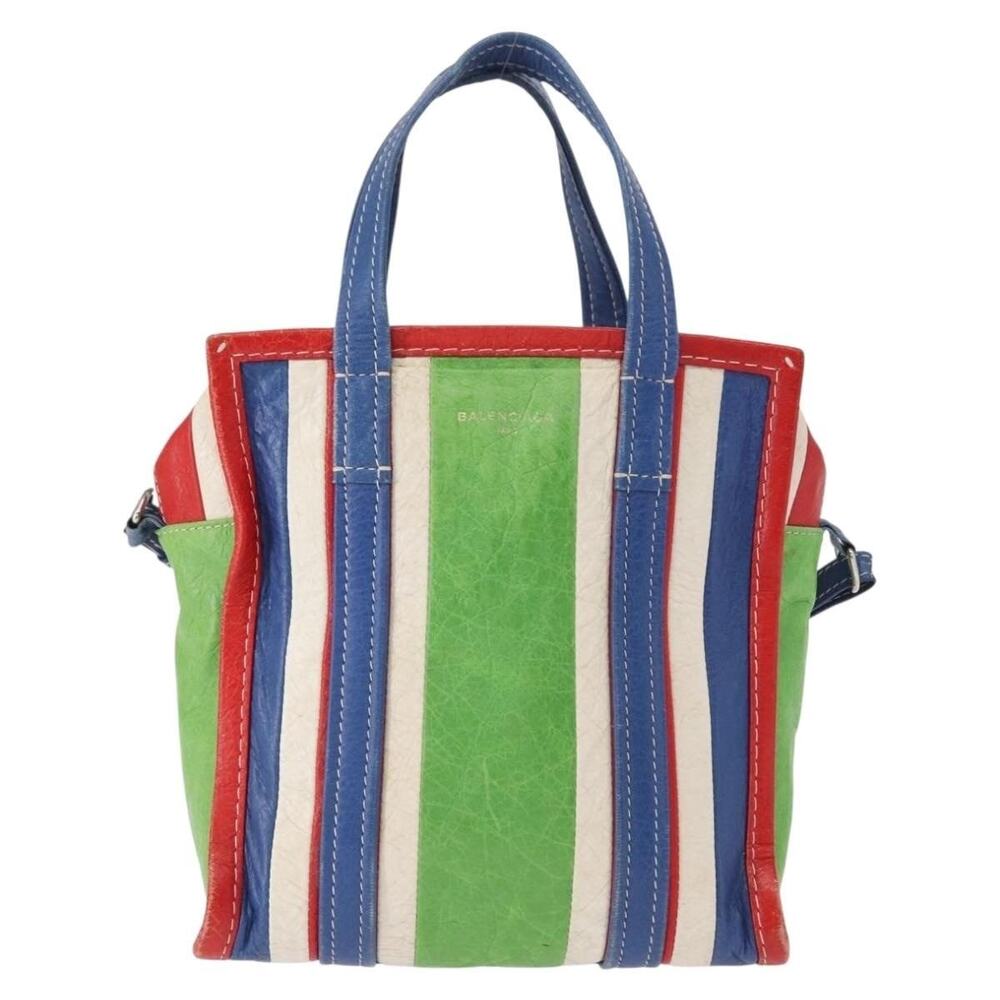 Balenciaga Leather Bazaar Shopper XS Bag Multicolor